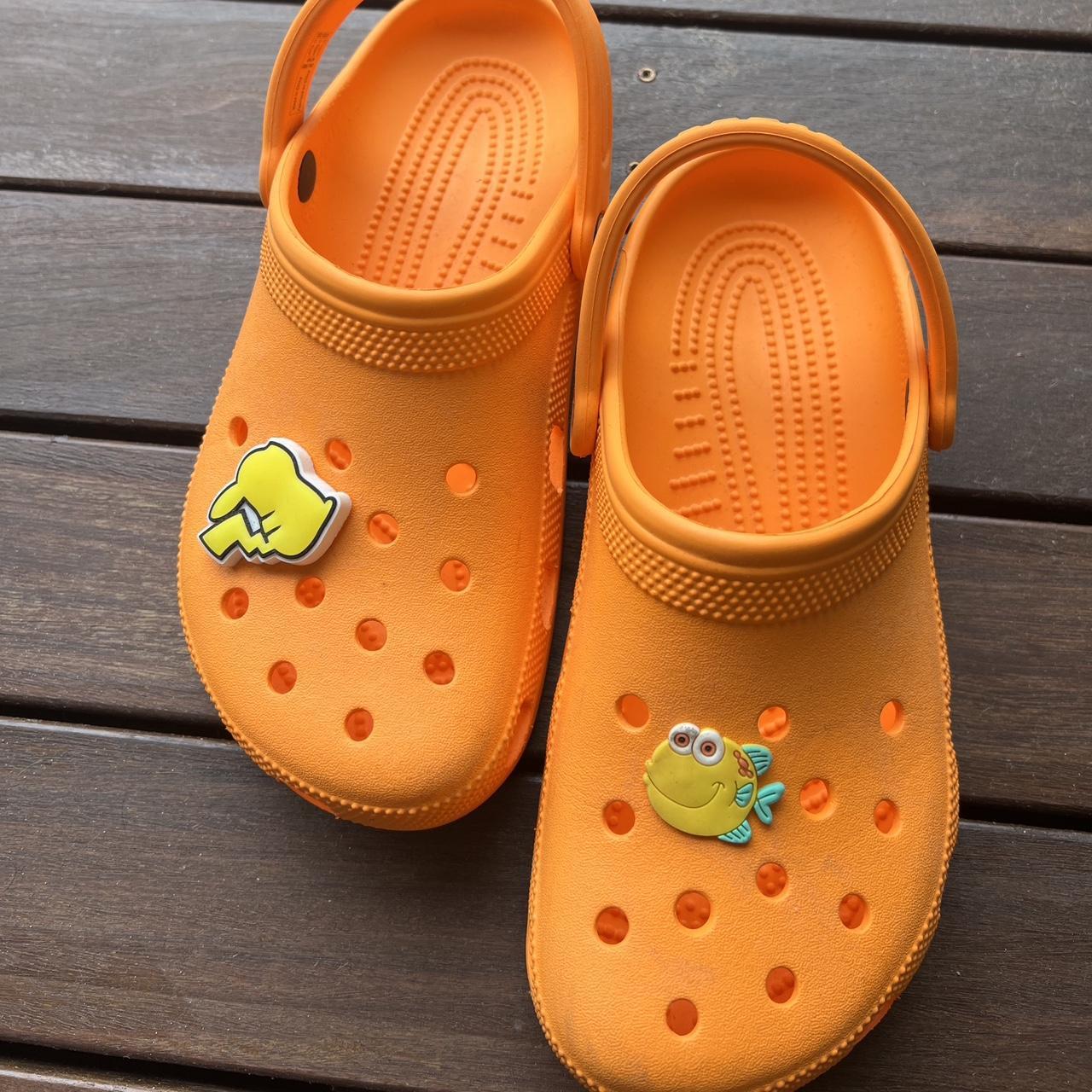 Orange crocs size women’s size 9 men’s size 7 - Depop