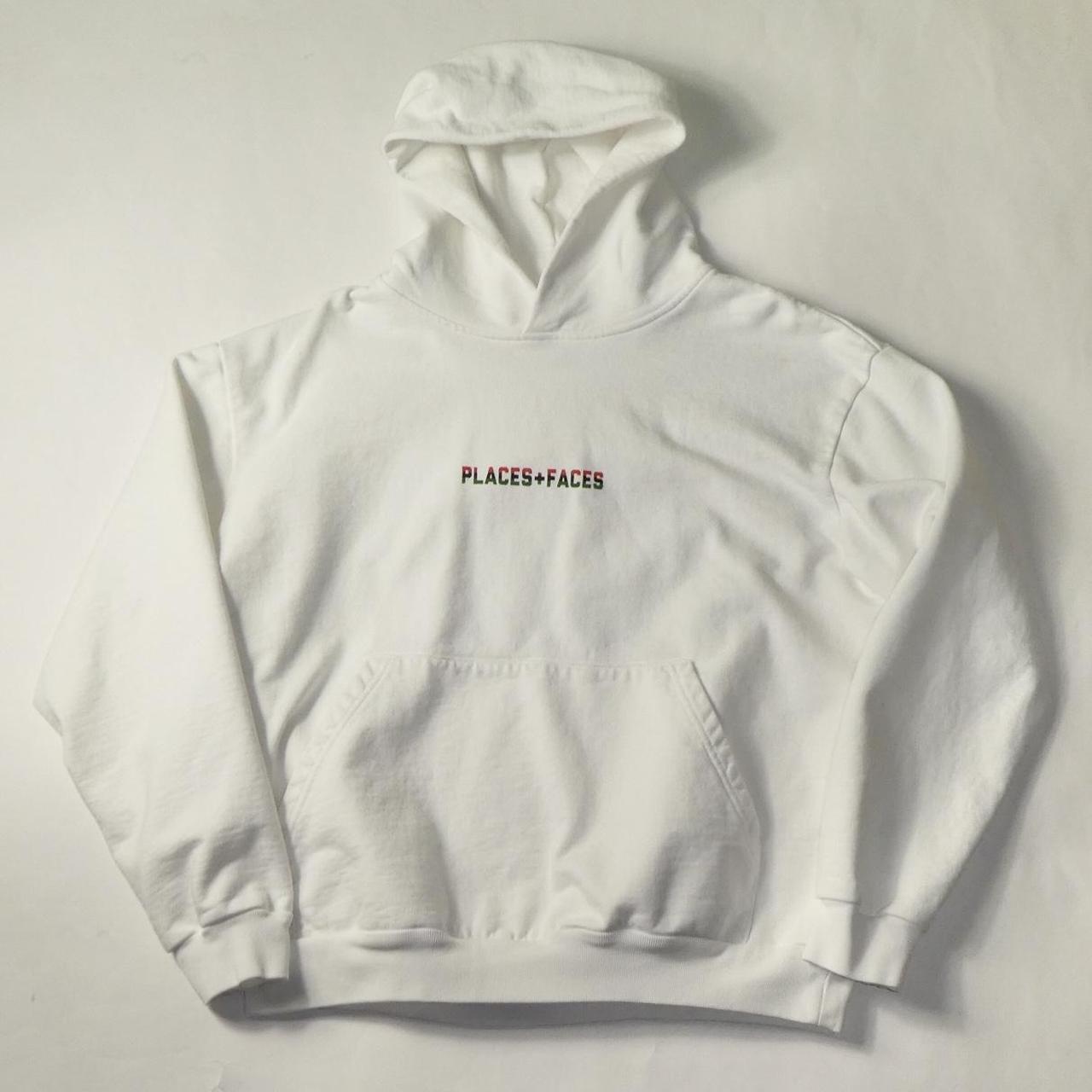 Places + Faces Peace Logo Hoodie Size Small Pit... Depop