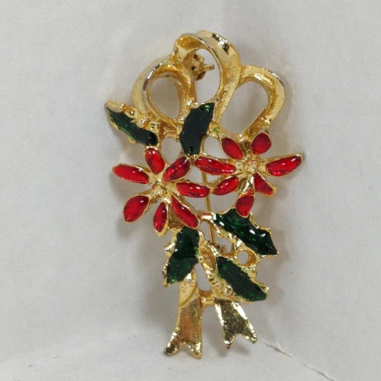 Source Unknown Women's Brooch - Green/Red – Note … - image 8