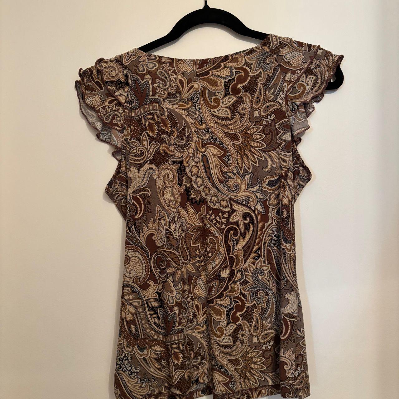 Source Unknown Women's Blouse - Brown/Multi - M –… - image 2