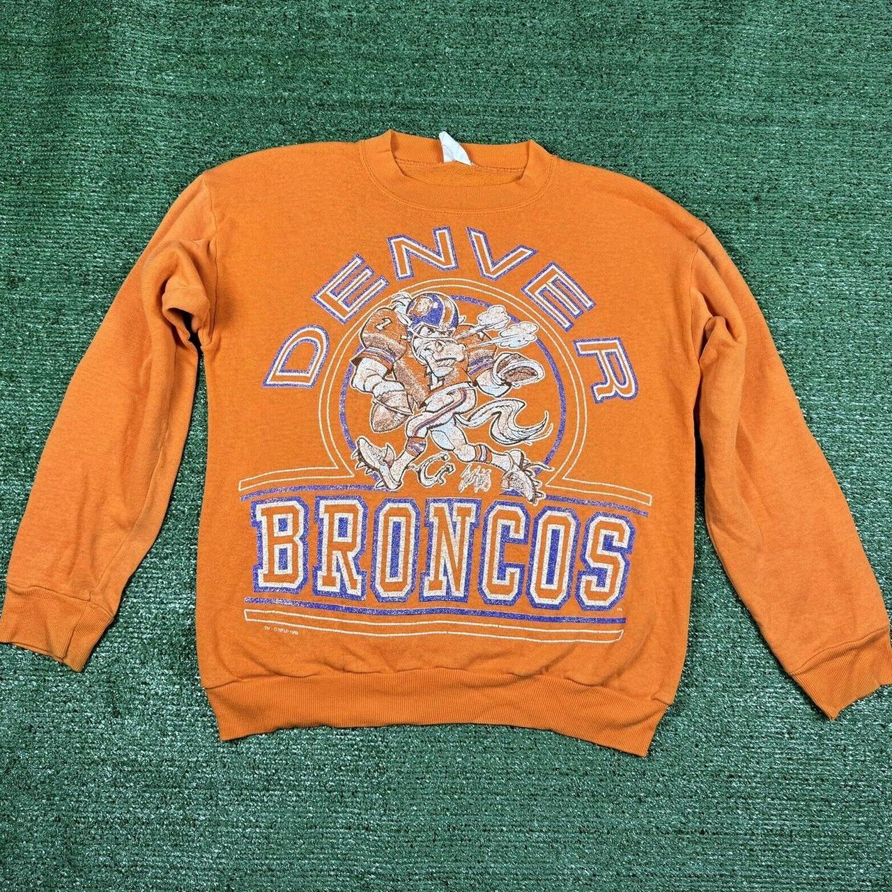 S Vintage Denver Broncos Nfl Orange Crewneck Depop