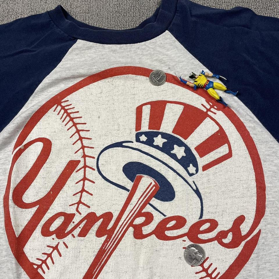 Vintage Long Gone New York Yankees 3/4 Sleeve Made - Depop