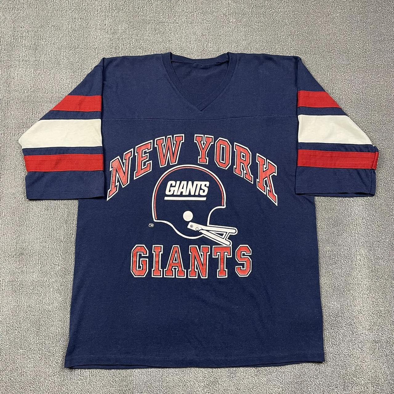 Vintage 1980s NEW YORK Football Giants NFL T-Shirt  Giants football, New  york giants football, New york football