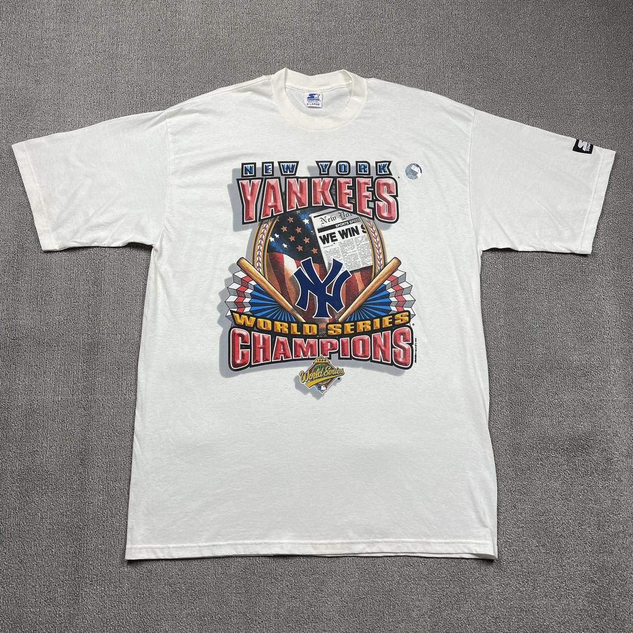 Vintage Starter New York Yankees T-shirt 1996 - Depop