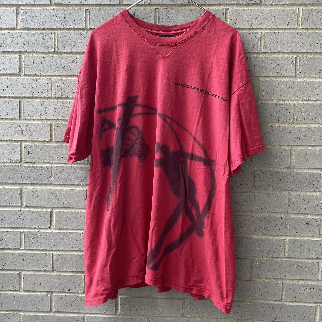 Jordan Men's Black and Red T-shirt | Depop