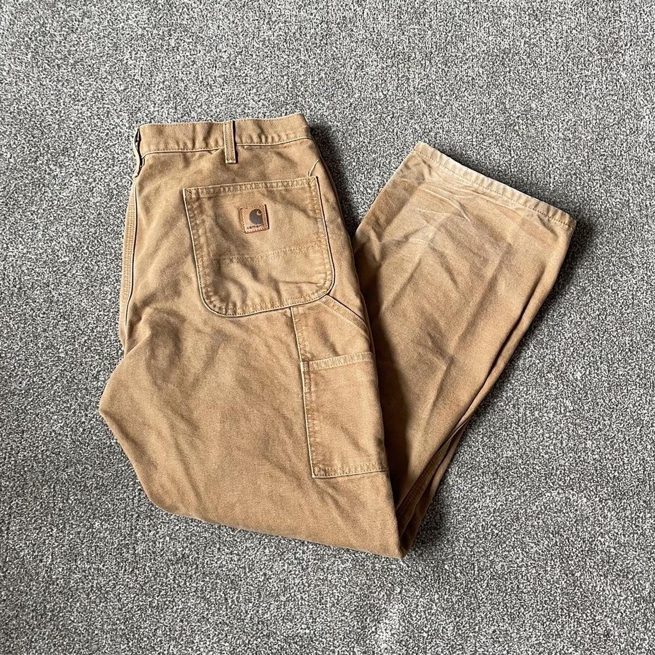 Lined khaki Carhartt pants Size 36x30 Small & light... Depop
