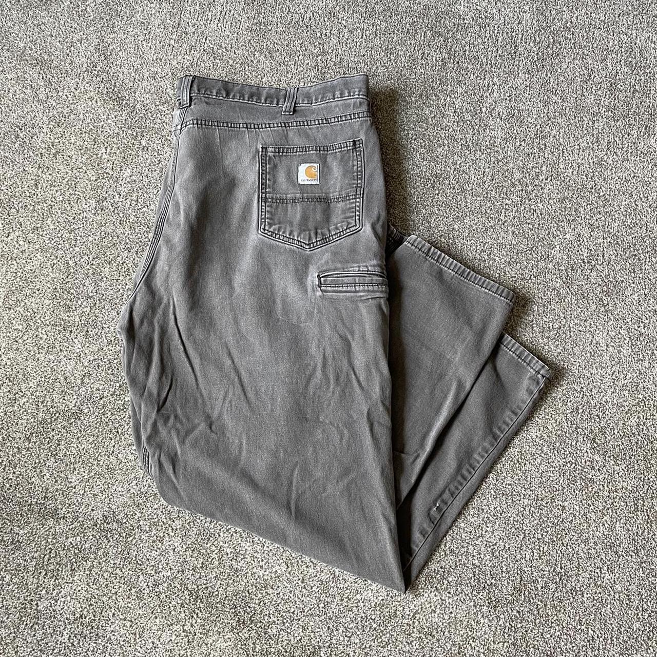 Carhartt relaxed fit grey work pants Size mens... Depop