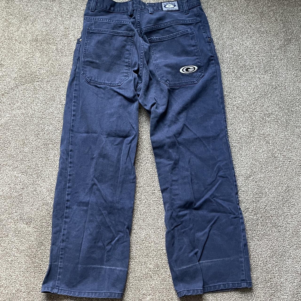 LA GATE baggy dark blue pants Size 36 #lagate #baggy... - Depop