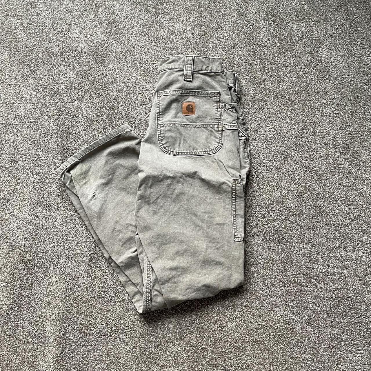 Khaki Carhartt Work Pants Dirty As Shown Size 32x34 - Depop