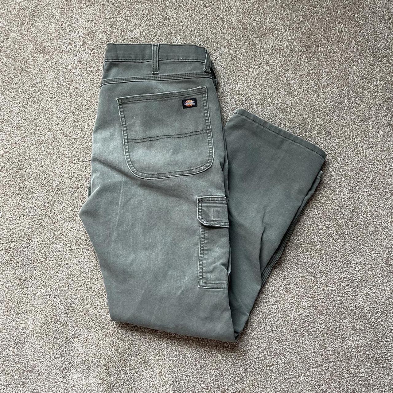 Dark olive green Dickies cargo flex pants Size 36x32 - Depop