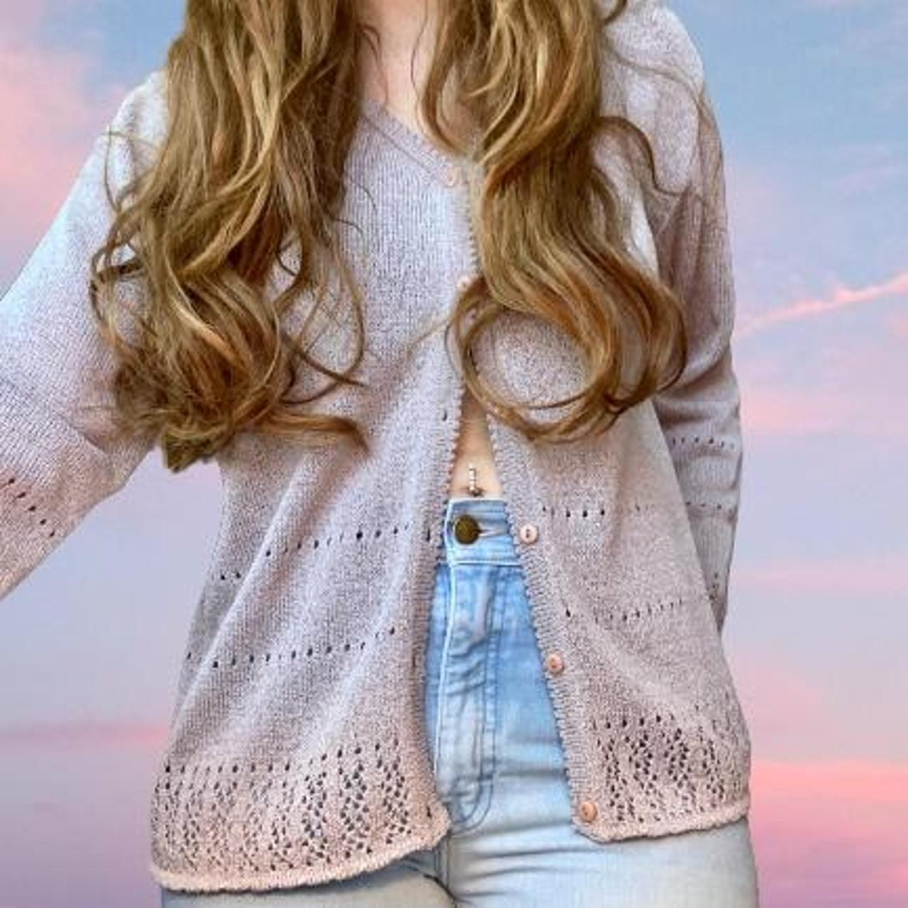 Silver on sale crochet cardigan