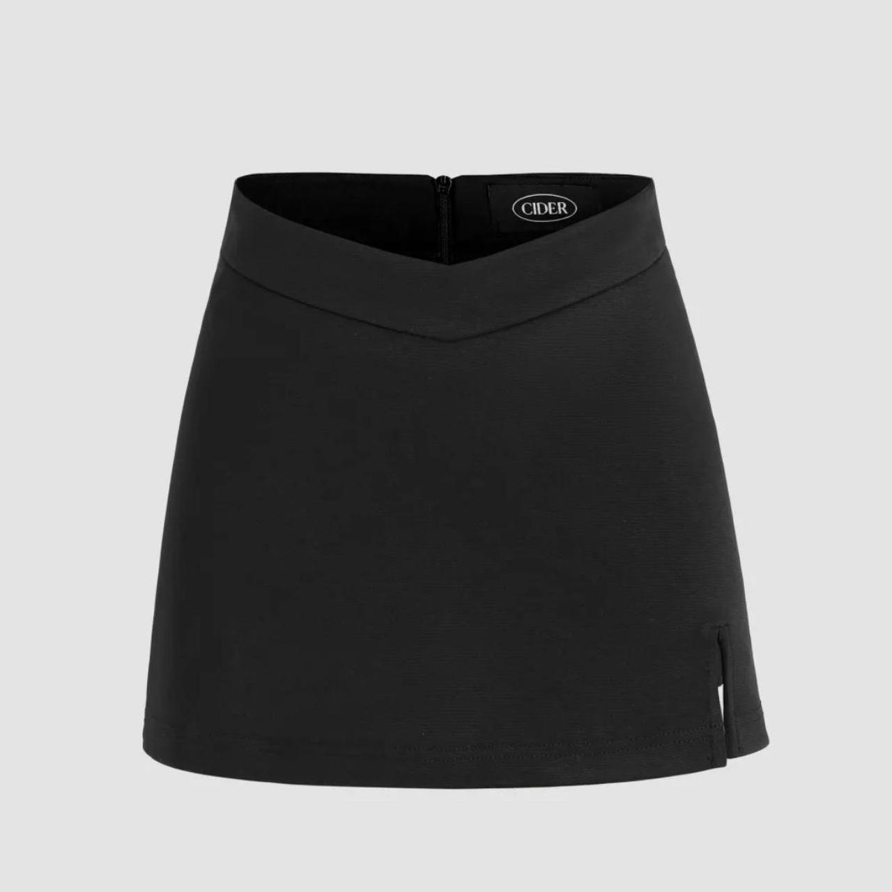 Cider Women's Black Skirt Depop