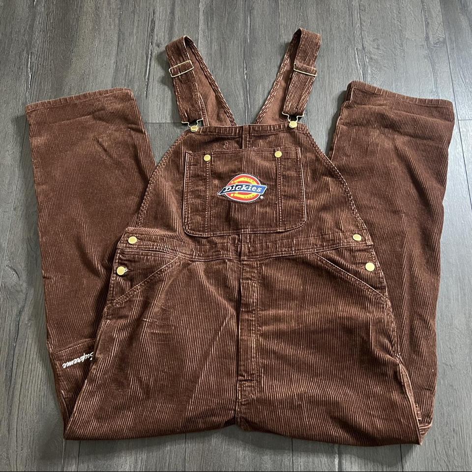 即納！最大半額！ Supreme Dickies Corduroy Brown Overalls M