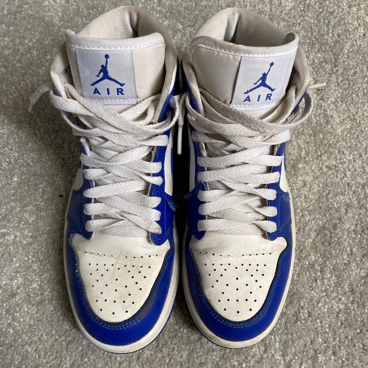 jordan 1s mid blue and white