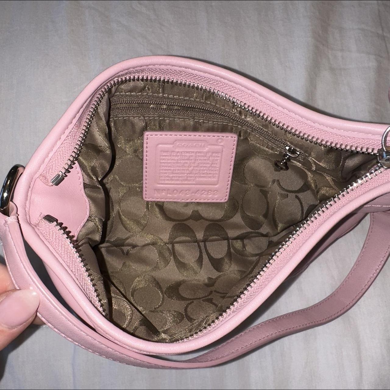 Y2k coquette fairycore baby pink shoulder coach bag Depop