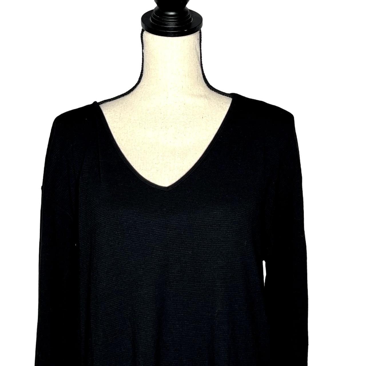 J. Jill Wearever Collection Black Long Sleeve V-Neck - Depop