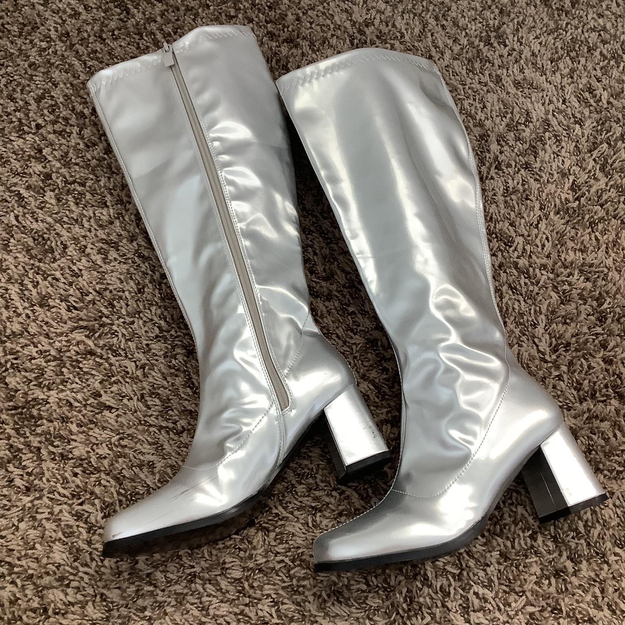 Silver clearance gogo boots