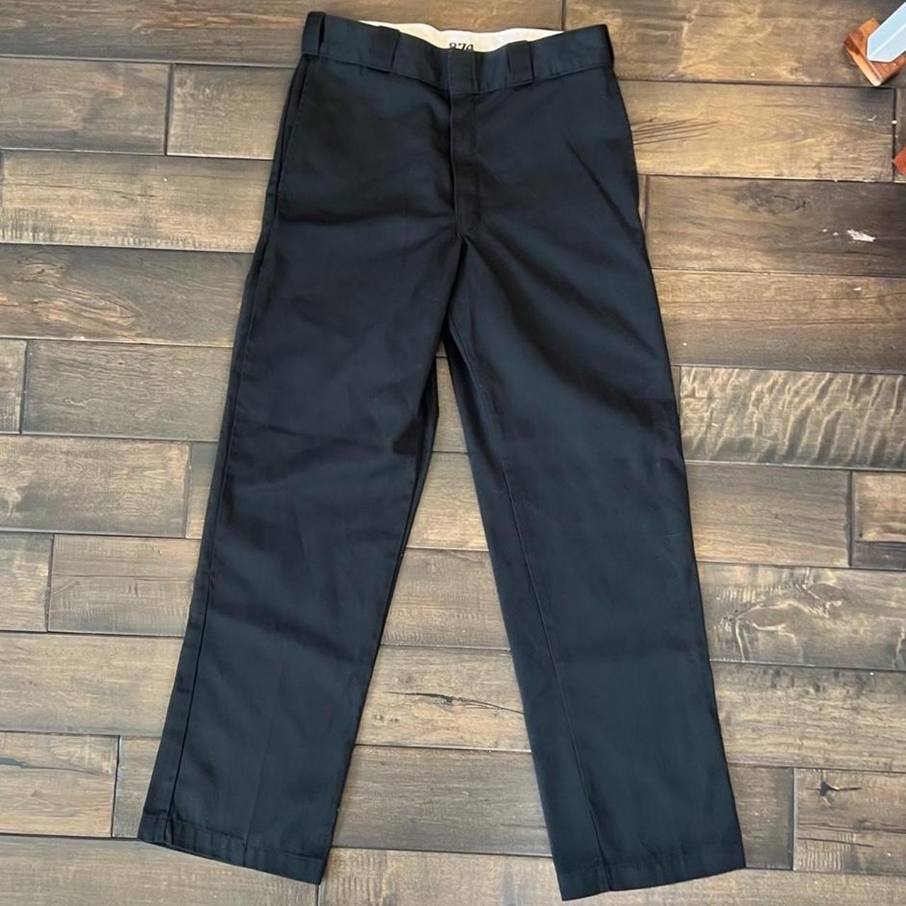 Dickies black pants 32x32 *size 28 waist when... - Depop