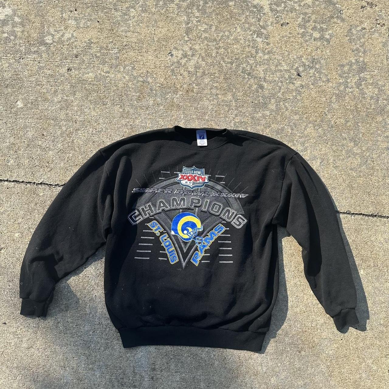 Vintage 2000 SuperBowl St.Louis Rams Sweater... - Depop