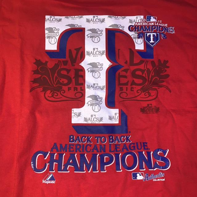 Blue 2011 Texas Rangers American League Champions - Depop