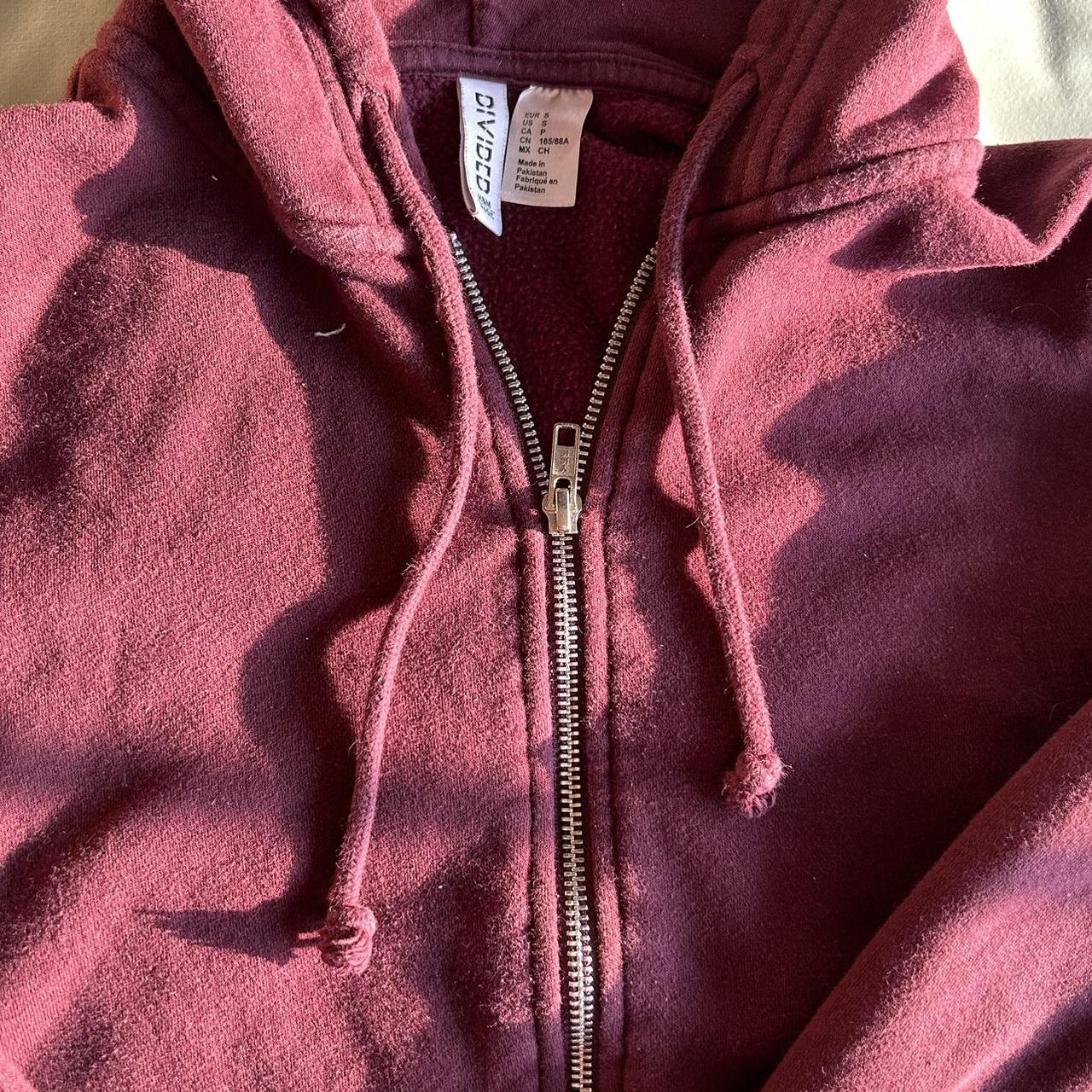 H&M Women's Burgundy and Red Jacket Depop