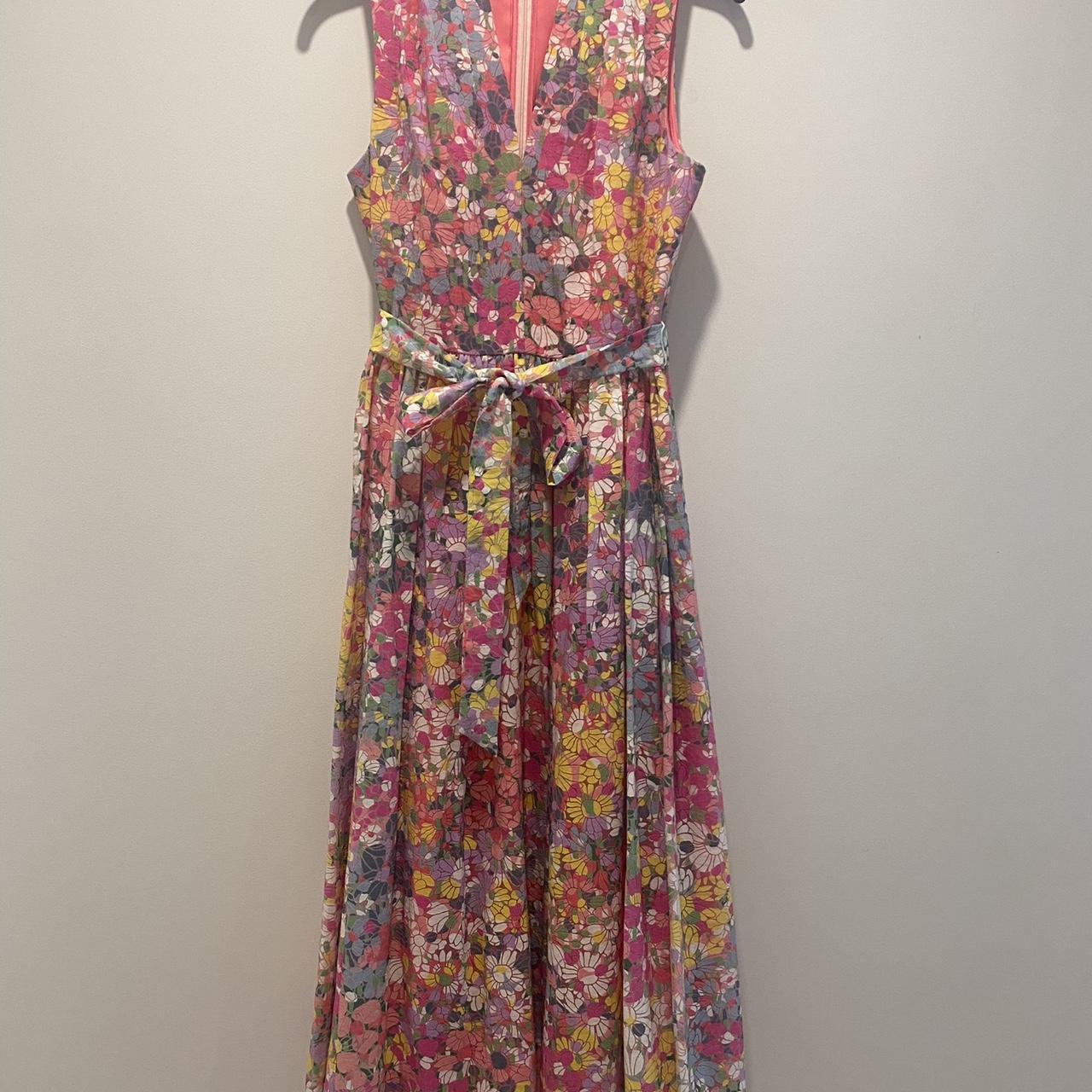 Kate Spade New York Floral Print Midi Length Dress