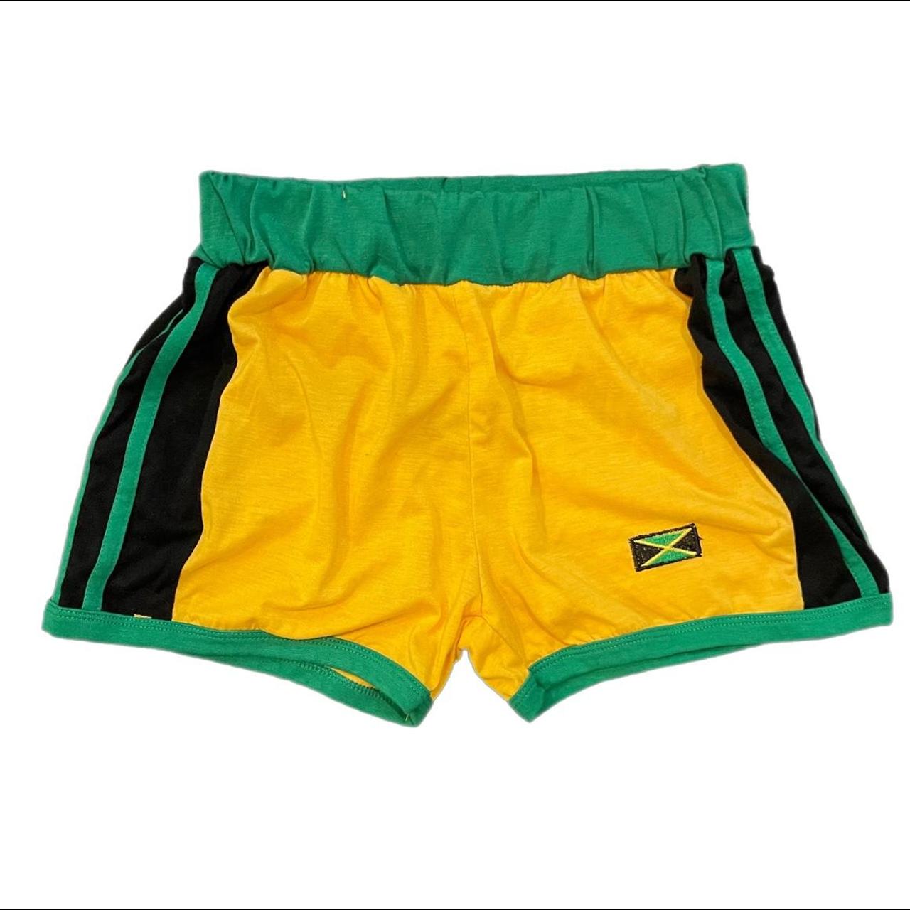 JAMAICA SHORTS WOMENS XS jamaica shorts y2k Depop