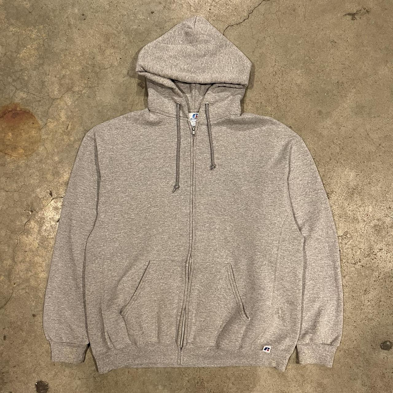 Russell Athletic Men's Grey Hoodie Depop