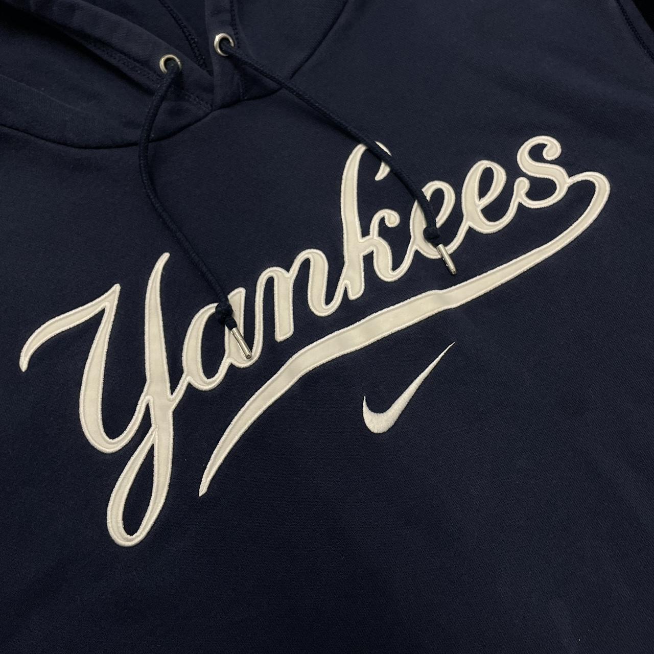 Vintage Nike Center Swoosh NY Yankees Hoodie 22 x - Depop