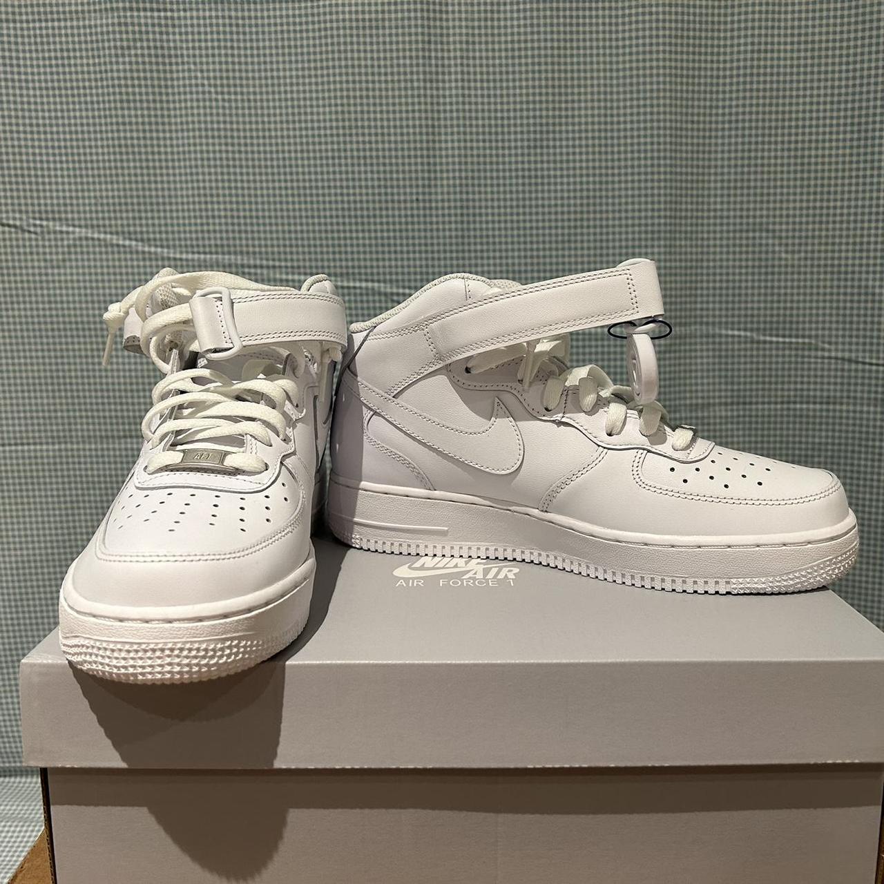 nike air force 1 high top blue and white