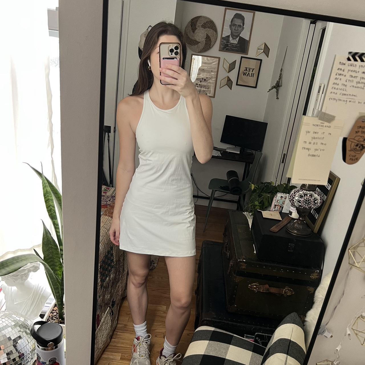 White outdoor voices exercise dress!! Old style so - Depop