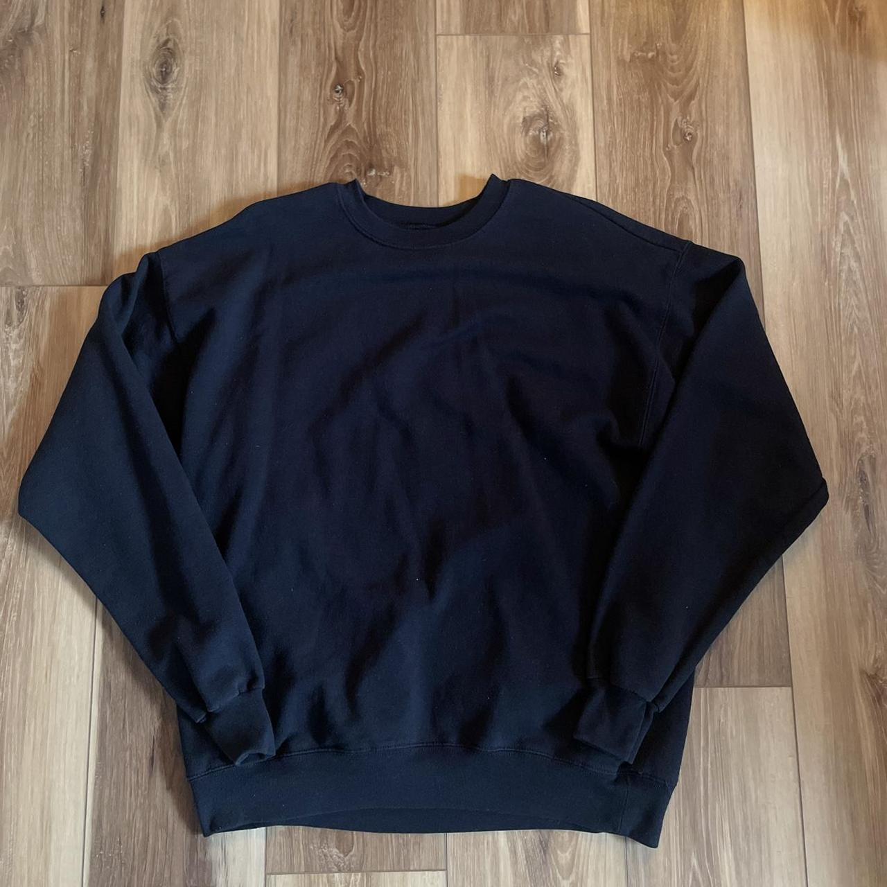 Hanes Men's Black Sweatshirt | Depop