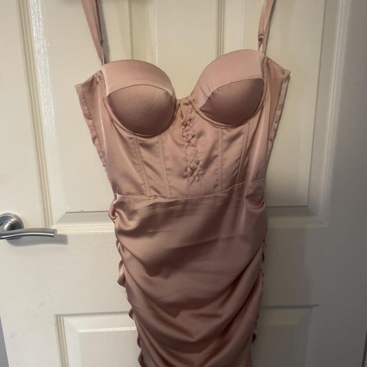 Pink Oh Polly Bodycon Dress Size 6 but would fit... Depop