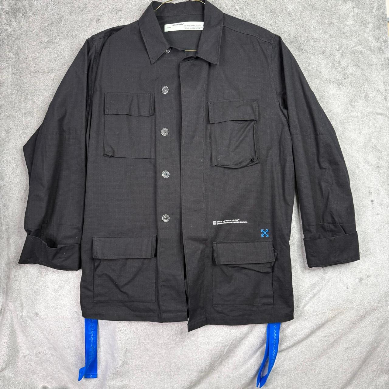 Off-White Men's Lightweight Jacket - Black/Blue –… - image 1