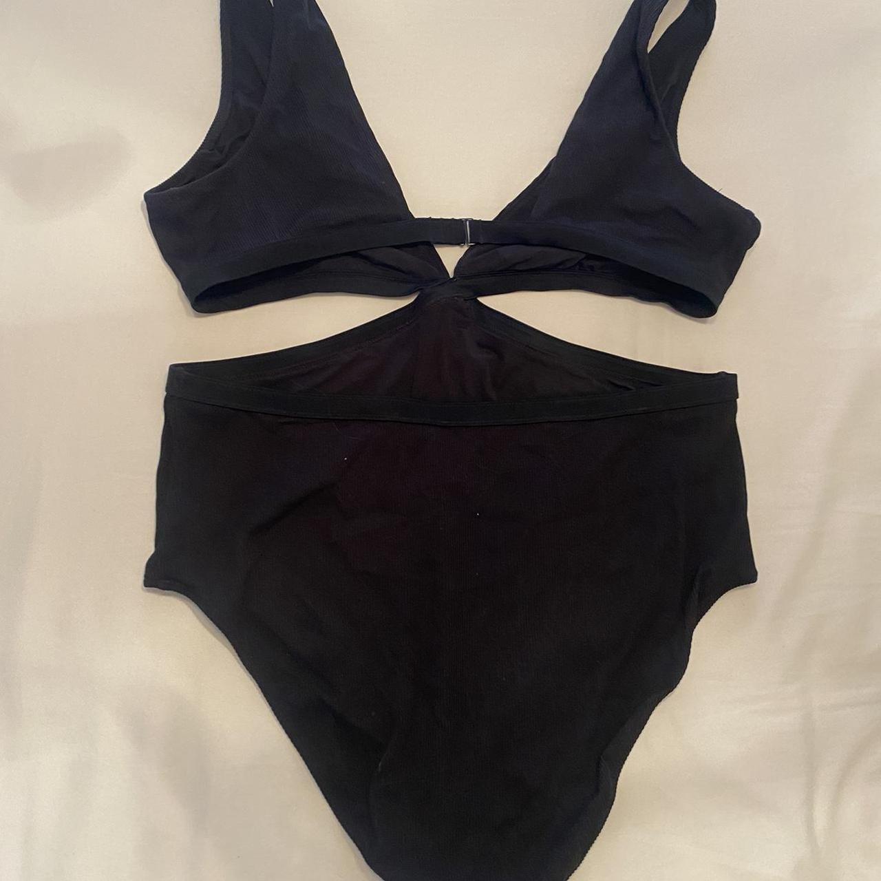 Aerie Women's Black Swimsuitonepiece Depop