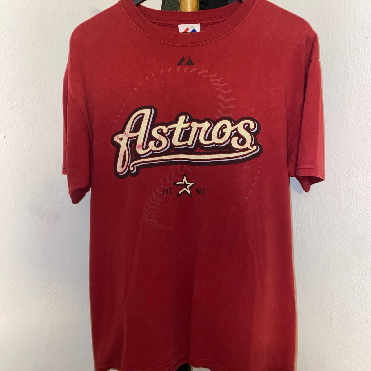 Majestic Houston Astros Postseason T-Shirt Never - Depop