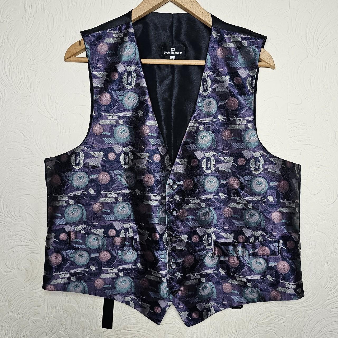 Funky tatto waistcoat mens