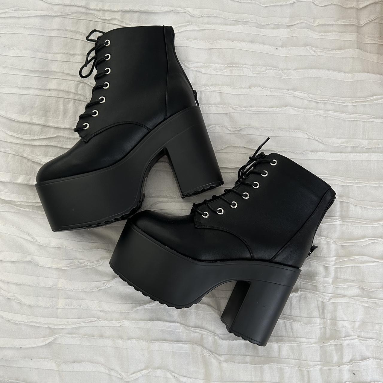 Dolls Kill Women's Black Boots | Depop