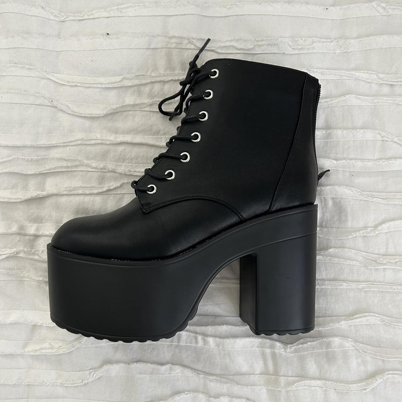 Dolls Kill Women's Black Boots Depop