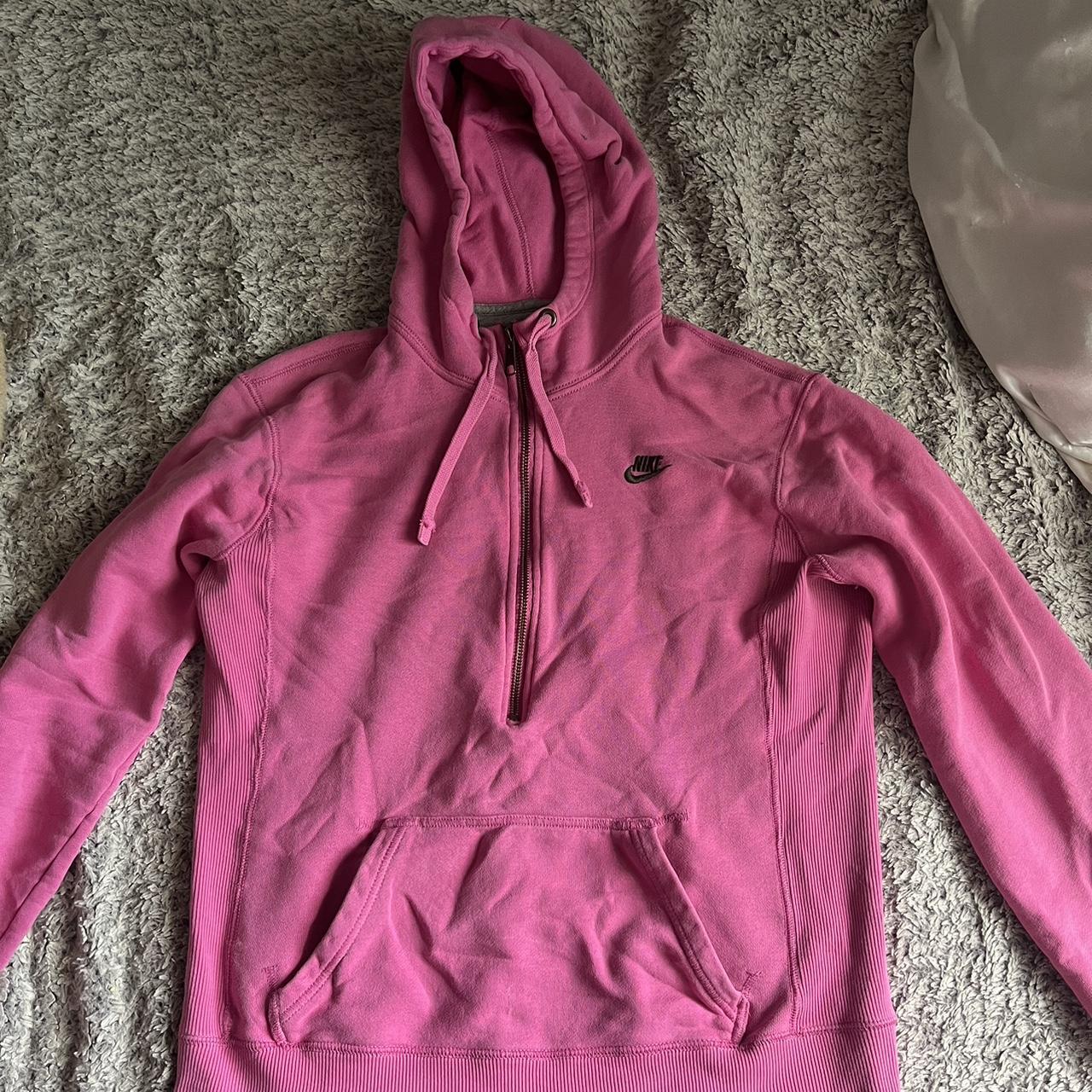 pink nike quarter zip womens
