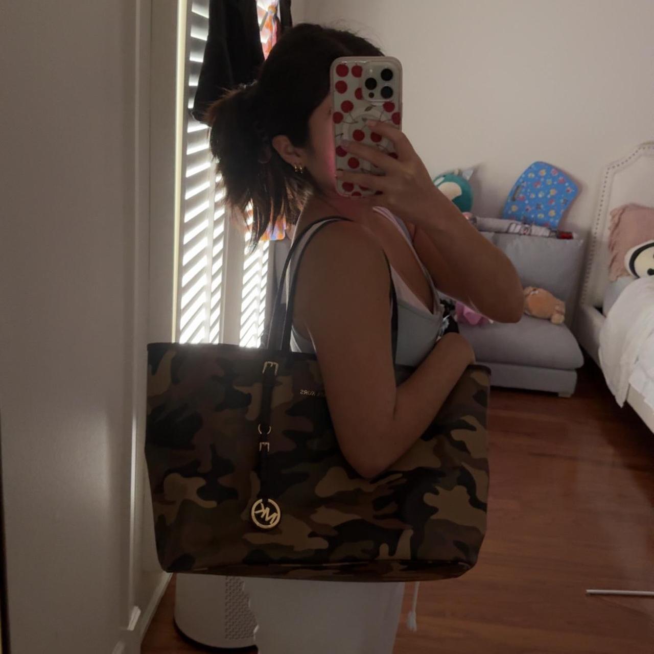 Camo Michael Kors Tote Bag tote bag in. Depop