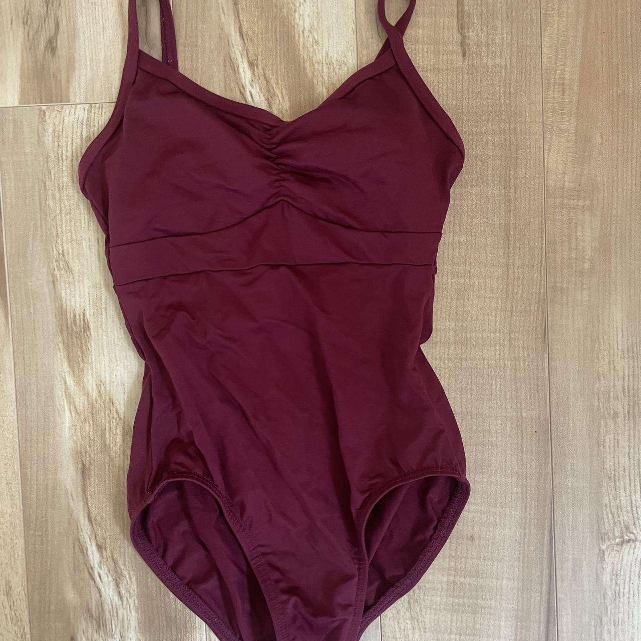 Maroon leotard with inserts! - Depop