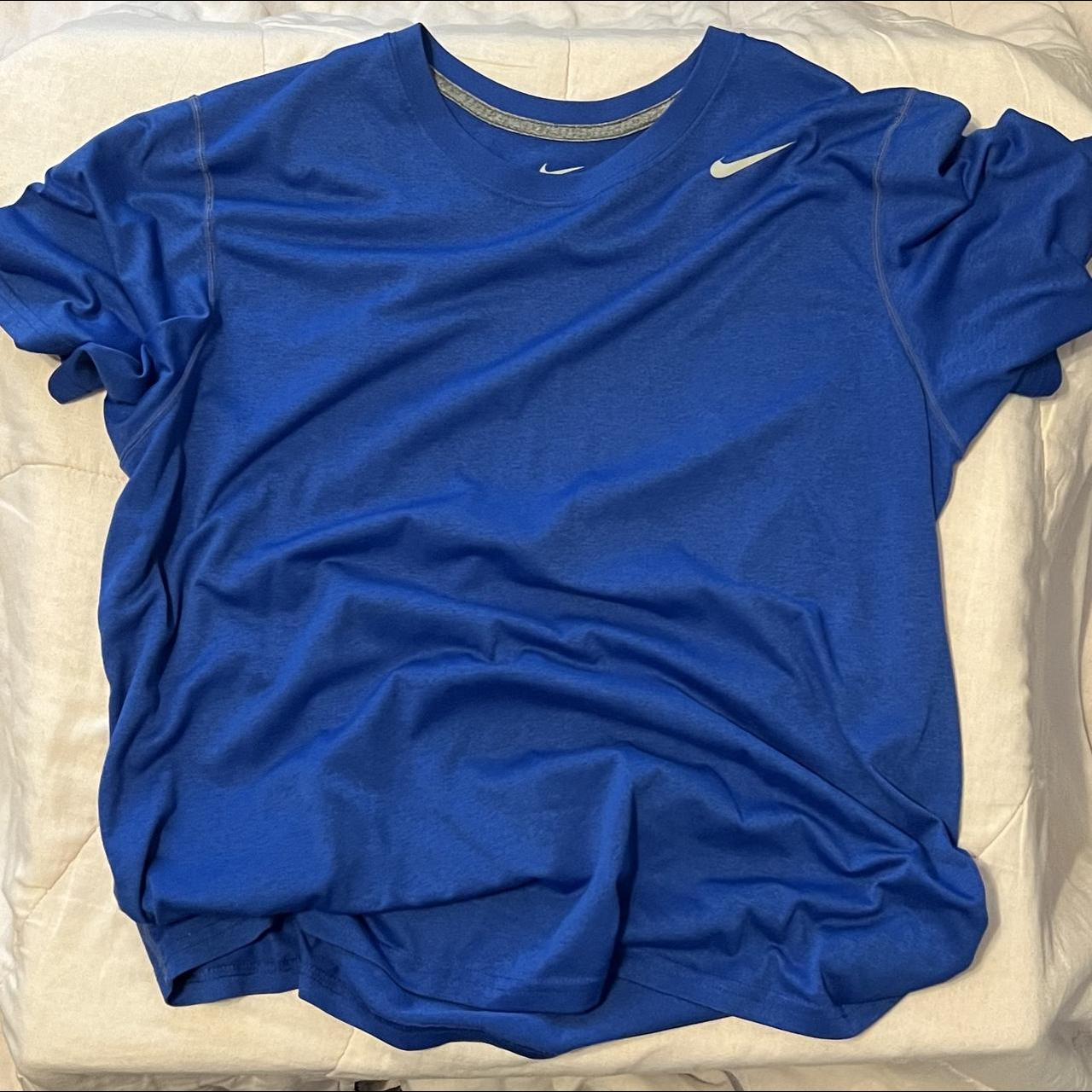 royal blue nike compression shirt