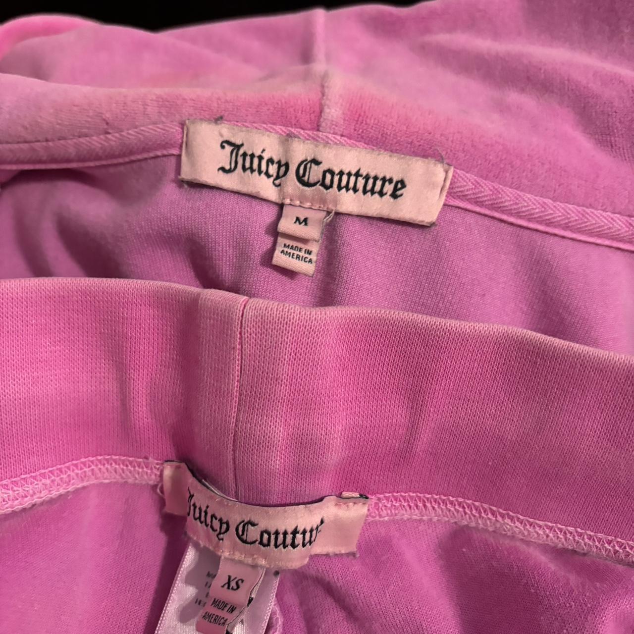 Pink velour tracksuit with zip up hoodie and joggers Depop