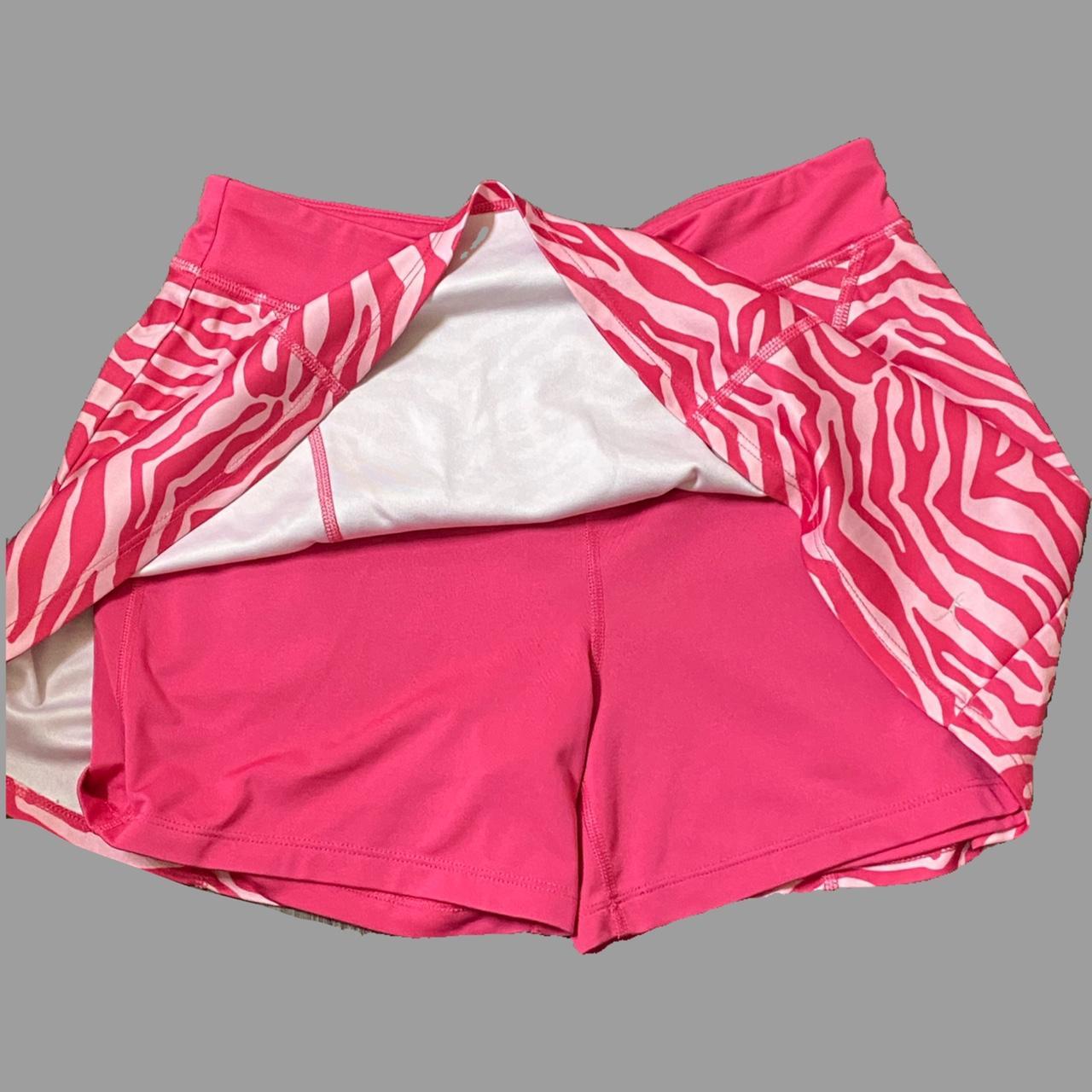 pink zebra print tennis skirt with... Depop