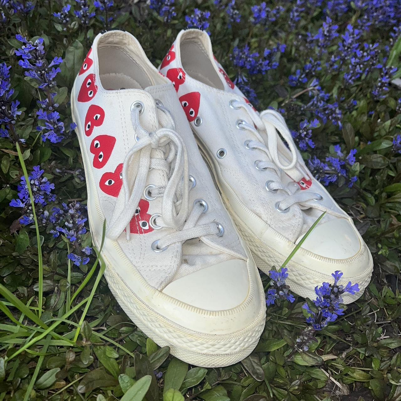 comme des garcons white shoes