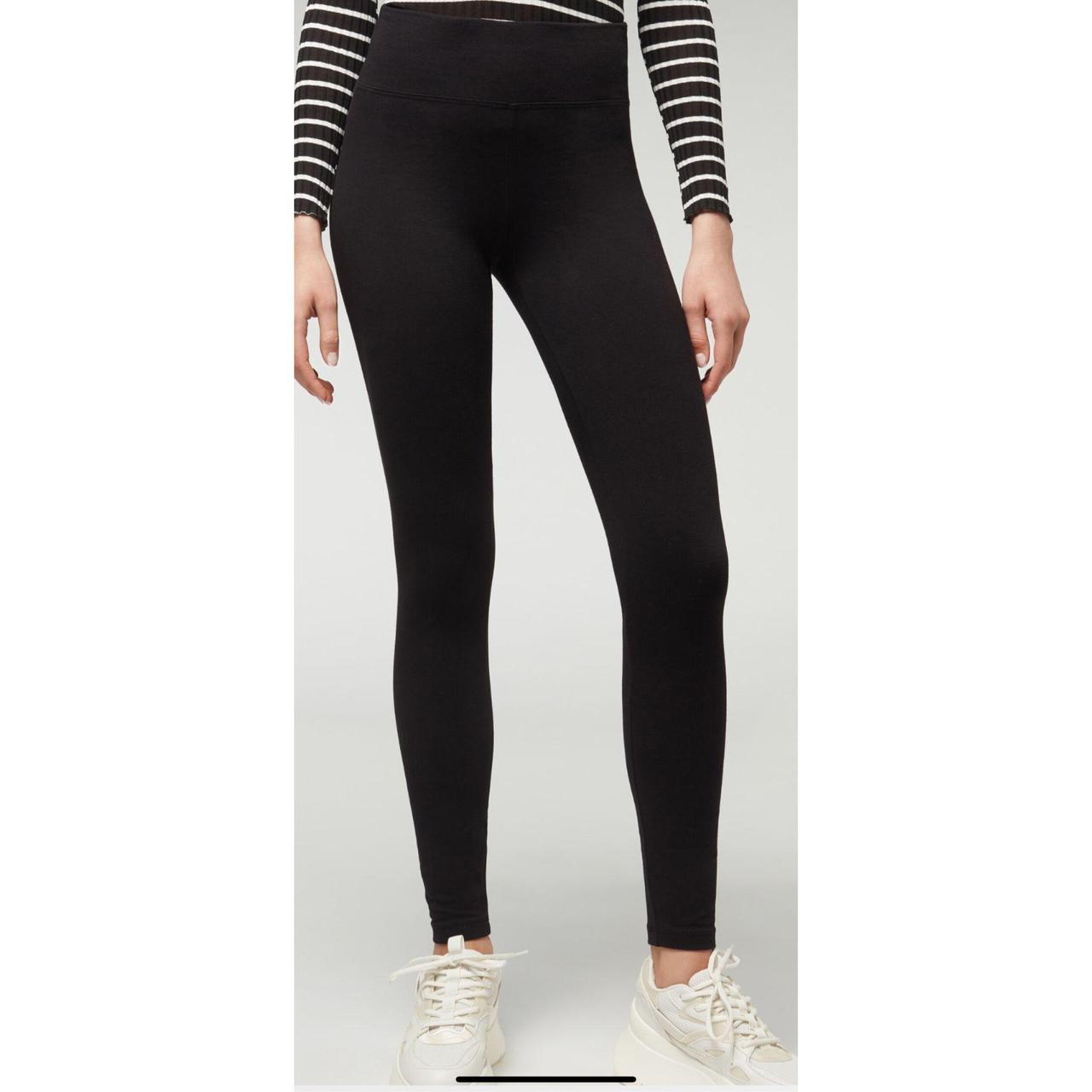 Women's super-opaque thermal cotton leggings, with a - Depop