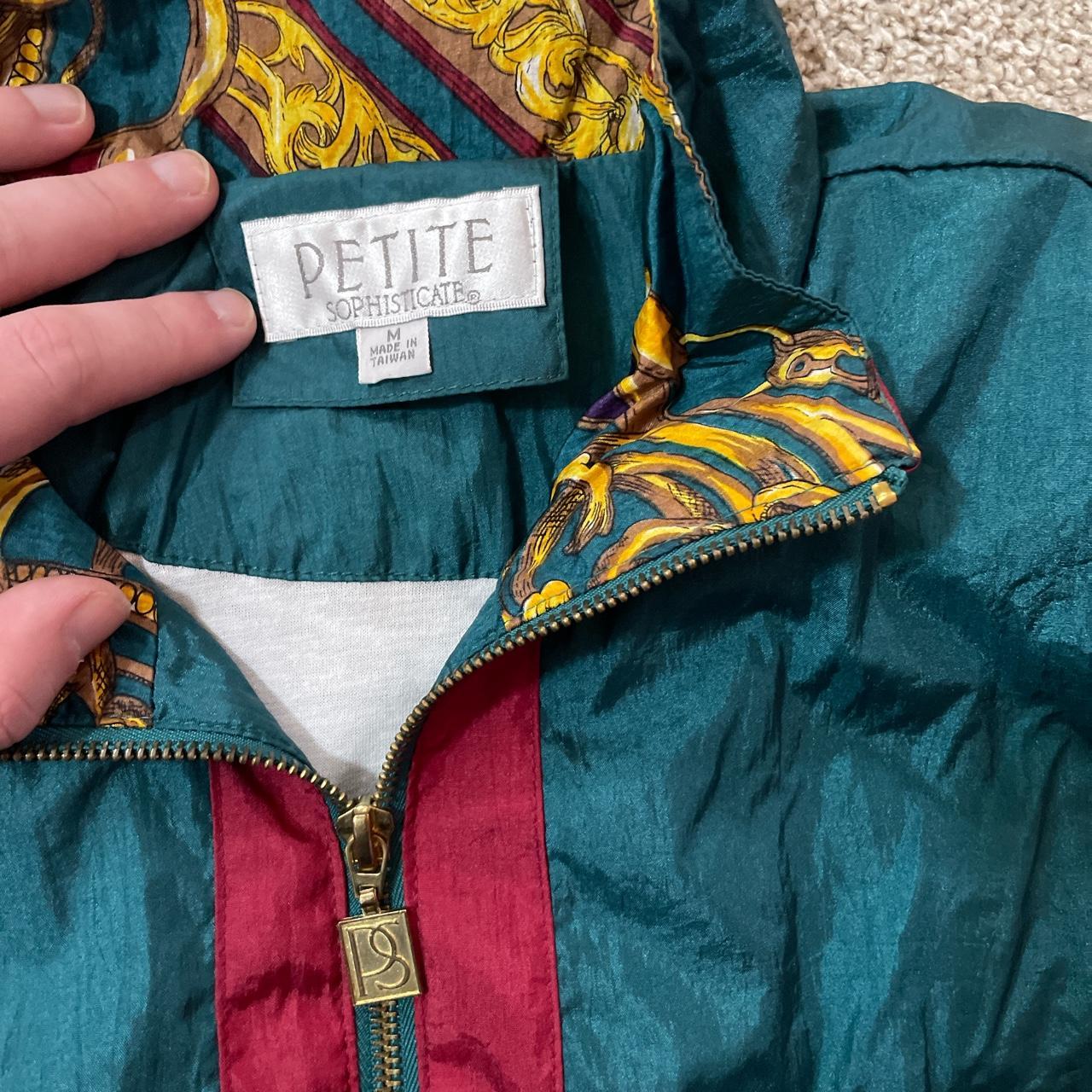 Vintage store Petite Sophisticate Teal Leather Jacket