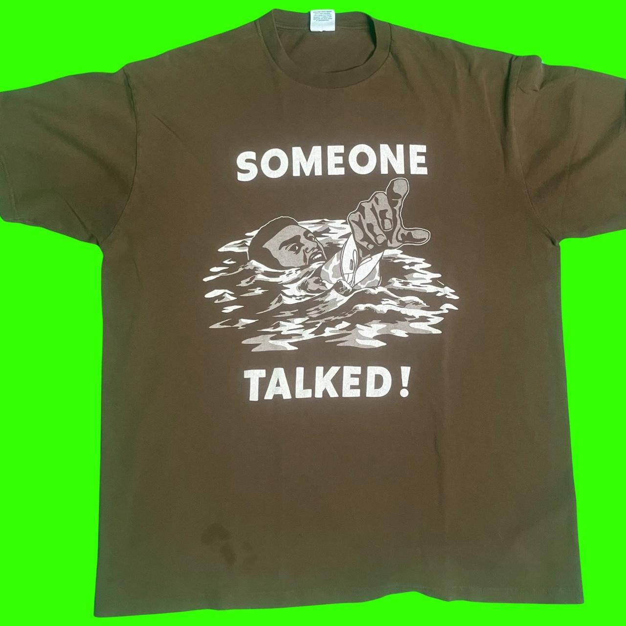 Supreme 2005 “Somebody Talked” Shirt, XL , Brown, DM...