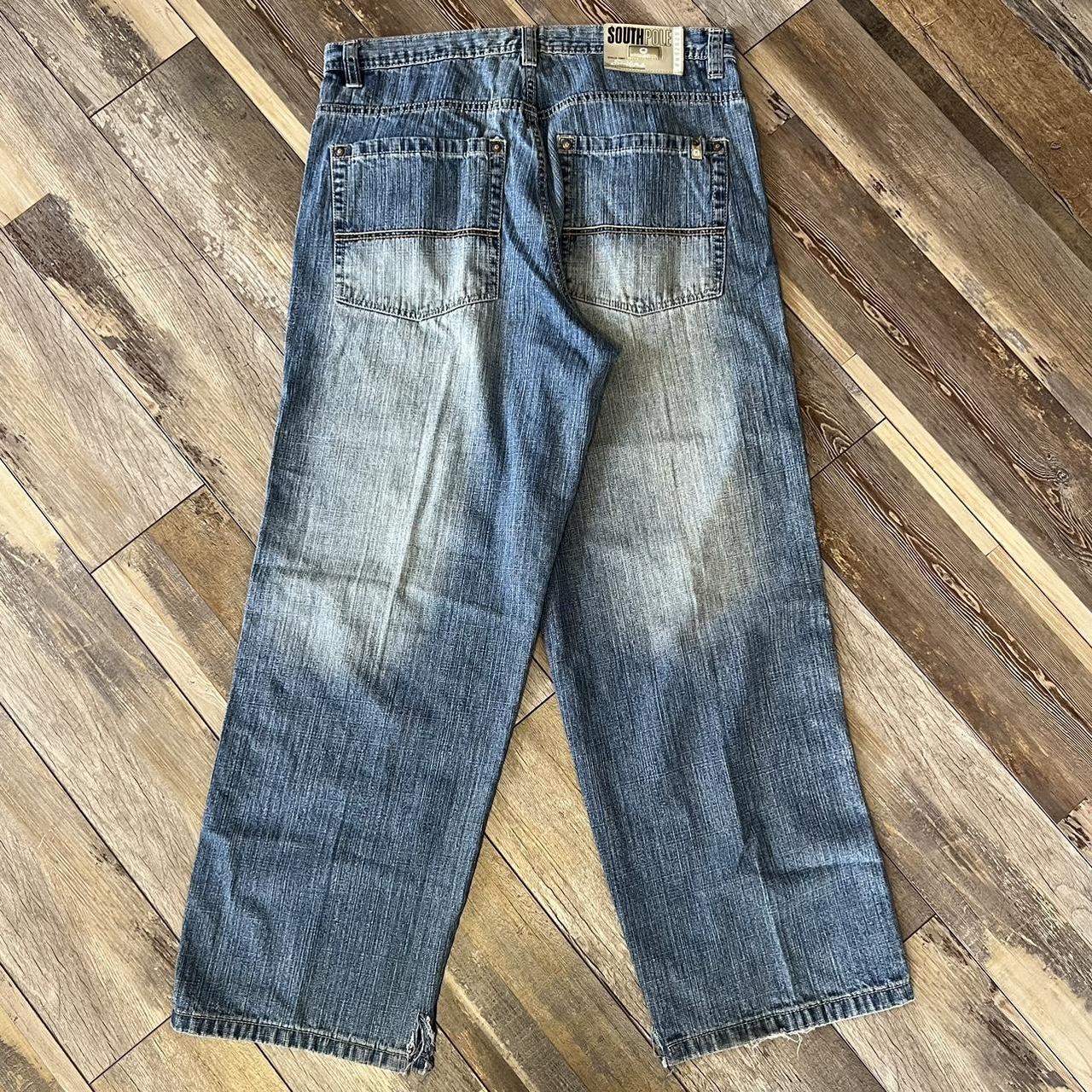 SOUTHPOLE JEANS BAGGY SIZE 36 LIGHT WASH WITH CRAZY... - Depop